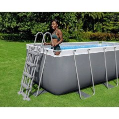 Piscina Bestway 412x201x122 Power Steel Rettangolare Fuori Terra 56456