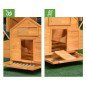 Pollaio Prefabbricato per 5 Galline 150x100x96.5 Casetta Legno Coniglio