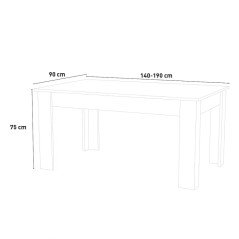 Tavolo 90x140 Allungabile 190 cm da Pranzo o Soggiorno Moderno