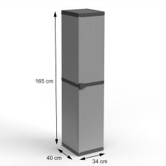 Armadio Alto In Resina Multiuso con 1 Anta Portascope Cleantot