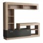 Parete Attrezzata con Libreria e Tv Moderna con Ripiani Soggiorno