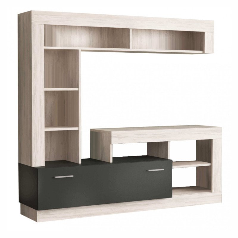 Parete Attrezzata con Libreria e Tv Moderna con Ripiani Soggiorno Parete Attrezzata con Libreria e Tv Moderna con Ripiani Soggiorno