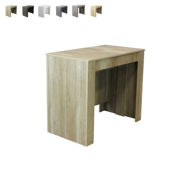 Tavolo Consolle Allungabile 3 Metri con Porta Allunghe Legno 90x50