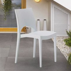 20 Stock Sedie in Plastica Impilabili per Bar Esterno Colorate Paris Grand Soleil