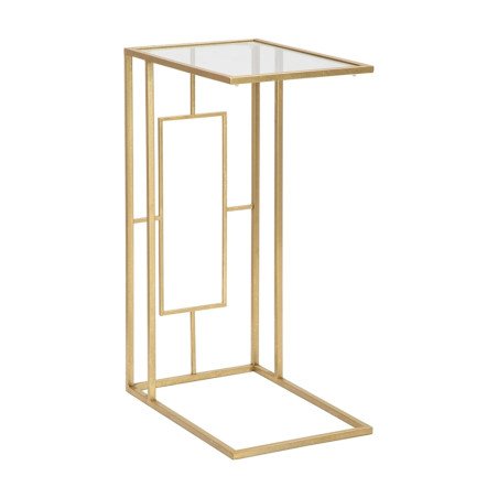 Tavolino da Divano Design in Metallo Dorato Mauro Ferretti Alto 60 cm