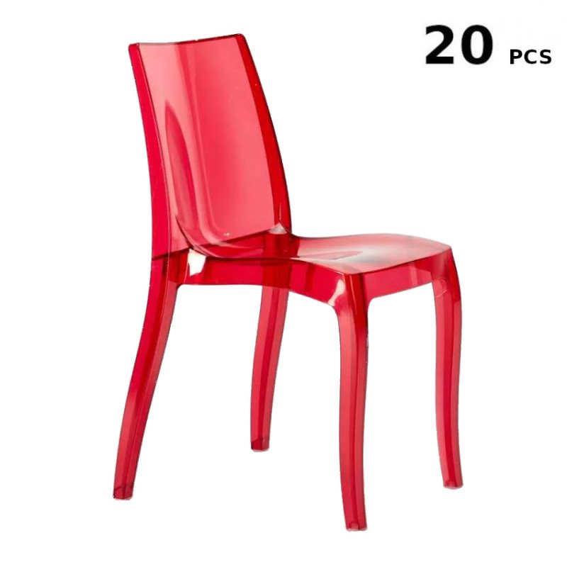Stock Sedie Trasparenti da 20 Grand Soleil Policarbonato Impilabili per Ristoranti Stock Sedie Trasparenti da 20 Grand Soleil Policarbonato Impilabili per Ristoranti
