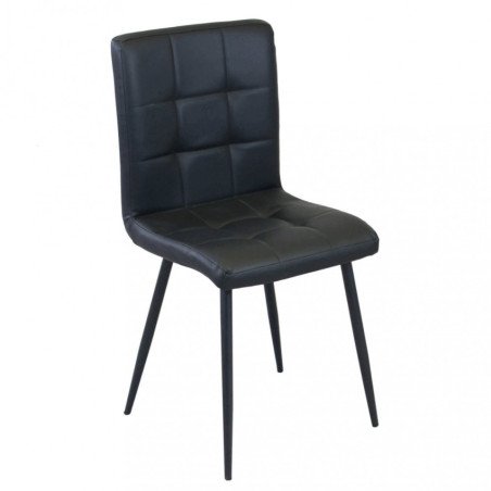 Sedia Ecopelle Design Moderno Imbottita per Sala da Pranzo