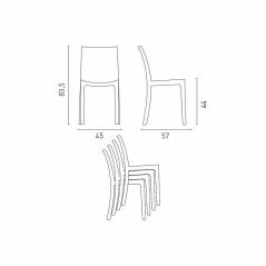 Sedia in Polyrattan Esterno Boheme Grand Soleil Impilabile Plastica