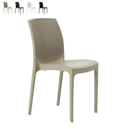 Sedia in Polyrattan Esterno Boheme Grand Soleil Impilabile Plastica