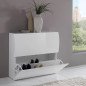 Scarpiera Bianca Design Slim Widev Salvaspazio 2 Ante 24 Paia di Scarpe