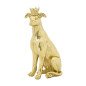 Statuetta Cane con Corona Dorato Soprammobili Moderni Animali