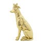 Statuetta Cane con Corona Dorato Soprammobili Moderni Animali