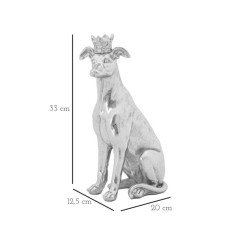 Statuetta Cane con Corona Dorato Soprammobili Moderni Animali