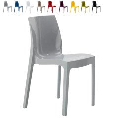 Sedia Impilabile UP ON In Polipropilene E Iuta - Design Moderno, Per Interni Ed Esterni