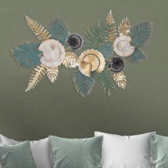 Foglie in Metallo da Parete Pannello Decorativo Muro 3D