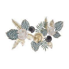 Foglie in Metallo da Parete Pannello Decorativo Muro 3D