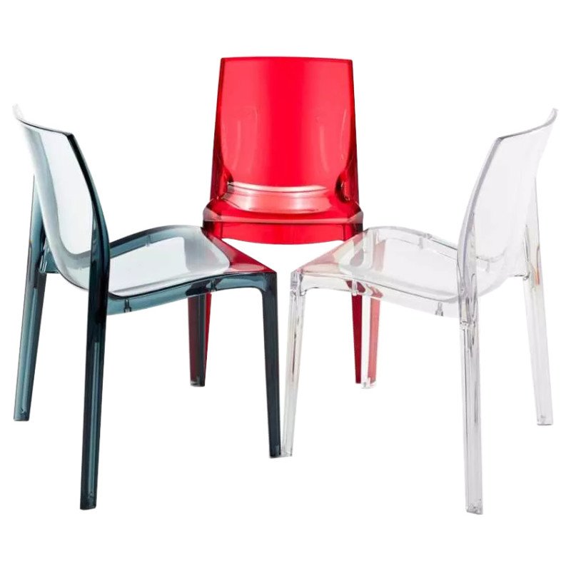 Sedie design trasparenti neutro policarbonato THALYSSE (set di 2