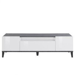 Mobile TV 160 cm Basso Moderno Legno 2 Ante Sobre Salotto