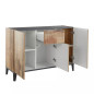 Madia Moderna Legno 3 Ante Credenza 120 x 40 cm Sobre