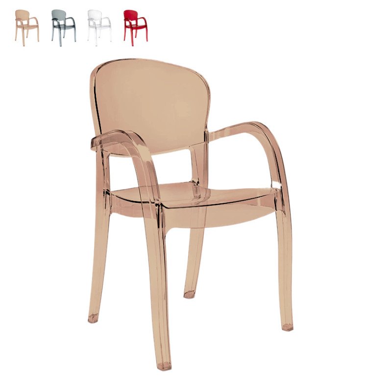 Poltroncine Trasparenti Grand Soleil Sedie Policarbonato con Braccioli Joker