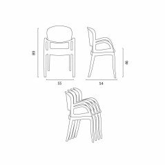 Poltroncine Trasparenti Grand Soleil Sedie Policarbonato con Braccioli Joker