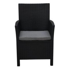 Set Giardino 2 Posti in Polyrattan per Esterno in Resina