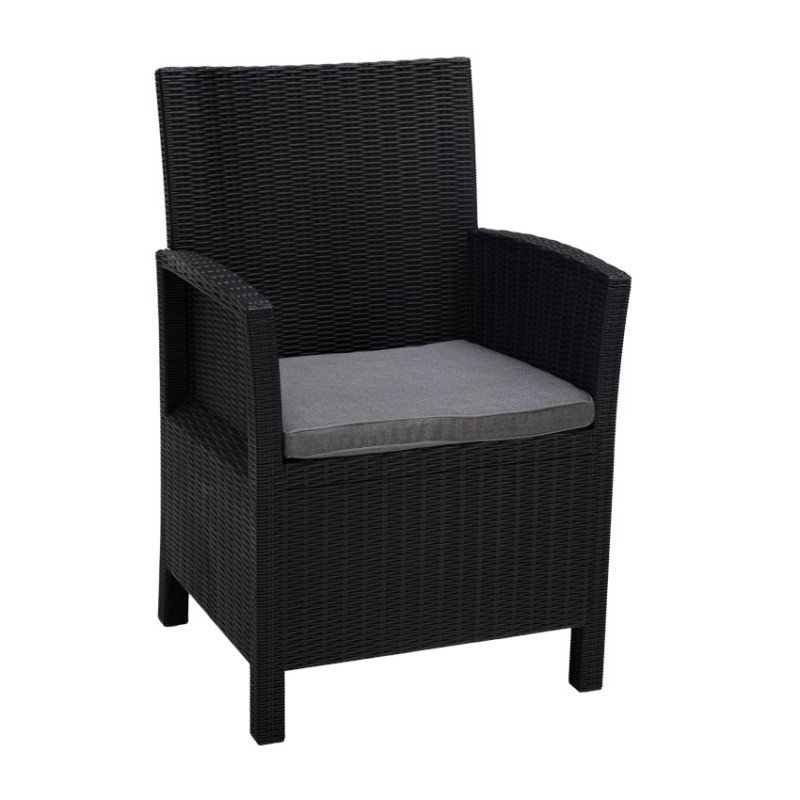 Set di 2 vasi per piante marrone PE Rattan rotondo per interni e per e