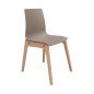 Sedie con Gambe in Legno e Polipropilene Opaco Candy Wood Grand Soleil
