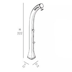 Colonna Doccia per Esterno Solare con Lavapiedi 28 lt Happy Five