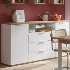 Madia Bianca Moderna 180 cm Credenza Contemporanea Skuady
