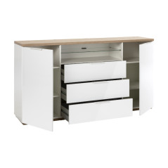 Madia Bianca Moderna 180 cm Credenza Contemporanea Skuady