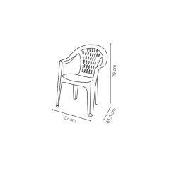 Sedia Esterno Economica Plastica Impilabile Bar Tressi Grand Soleil