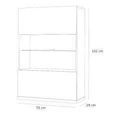 Pensile Sospeso Soggiorno Piccola Vetrinetta da Appendere Moderna