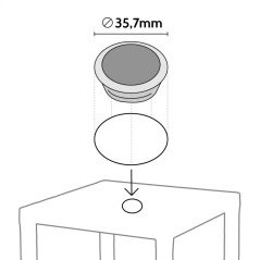 Tavolo Boheme 90x90 da Esterno in Plastica Quadrato 4 Posti