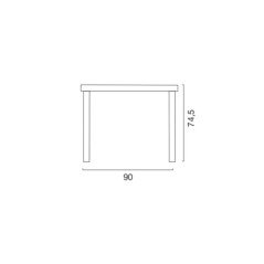 Tavolo Boheme 90x90 da Esterno in Plastica Quadrato 4 Posti