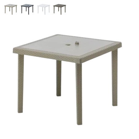 Tavolo Boheme 90x90 da Esterno in Plastica Quadrato 4 Posti
