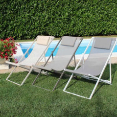 Sdraio Alluminio Pieghevole Spiaggia Sedia Reclinabile Mare