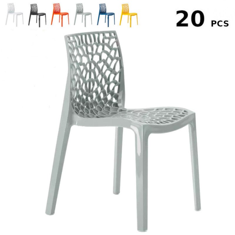 Stock Sedie Polipropilene 20 pezzi da Esterno Grand Soleil Gruvyer per Dehors Bar