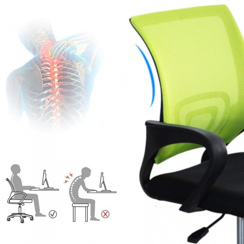 FurnitureR Sedia da ufficio per la casa e ufficio, ergonoica