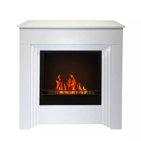 Camino Bioetanolo da Pavimento con Cornice 96x35x96 cm Salotto