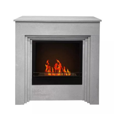 Camino Bioetanolo da Pavimento con Cornice 96x35x96 cm Salotto