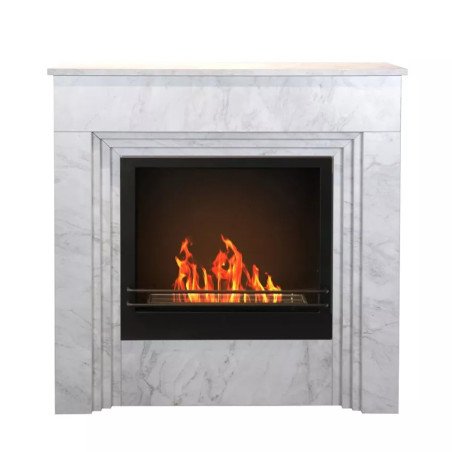 Camino Bioetanolo da Pavimento con Cornice 96x35x96 cm Salotto