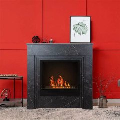 Camino Bioetanolo da Pavimento con Cornice 96x35x96 cm Salotto