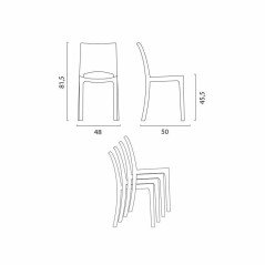 Sedie Trasparenti Grand Soleil Policarbonato Colorate Antigraffio