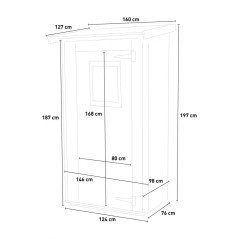 Casetta in Legno per Attrezzi 146x98 cm Capanno per Giardino