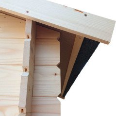 Rimessa Box per Attrezzi Casetta in Legno con Finestra da Giardino 198x198 cm