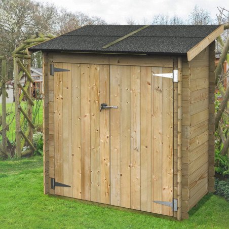 Casetta in Legno Addossata per Legna 155x85 Box Attrezzi Giardino