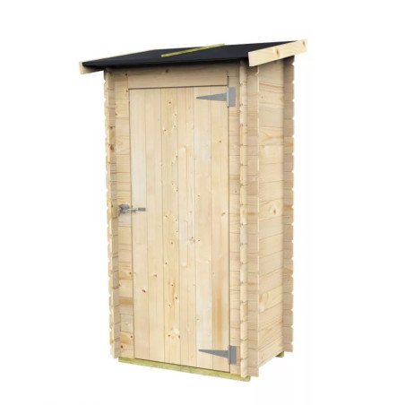 Casetta Porta Attrezzi Piccola da Giardino Box Addossato in Legno 98x64 cm