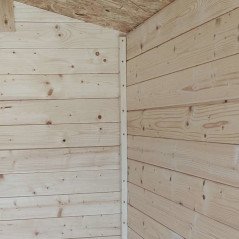 Casetta Porta Attrezzi Piccola da Giardino Box Addossato in Legno 98x64 cm