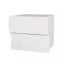 Comodino 2 Cassetti 50 cm Bianco Laccato Lucido Widev Design
